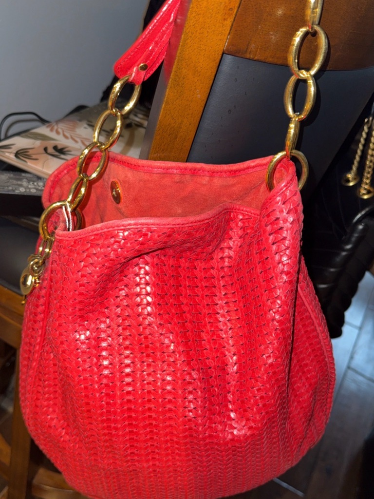 Christian Dior Woven Leather Tote Bag